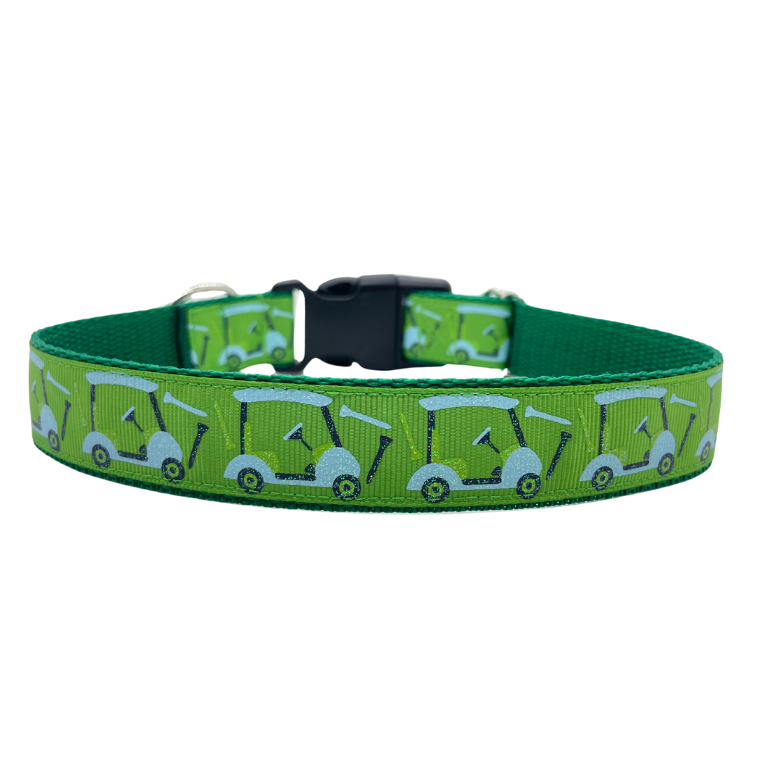 Glittery Golf Cart Dog Collar