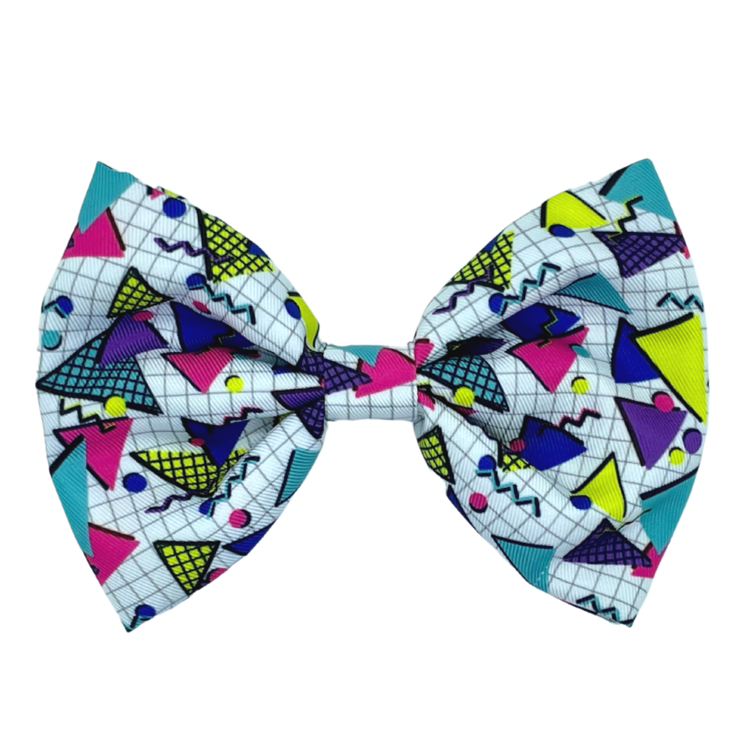 Retro Geometrics Dog Bow Tie
