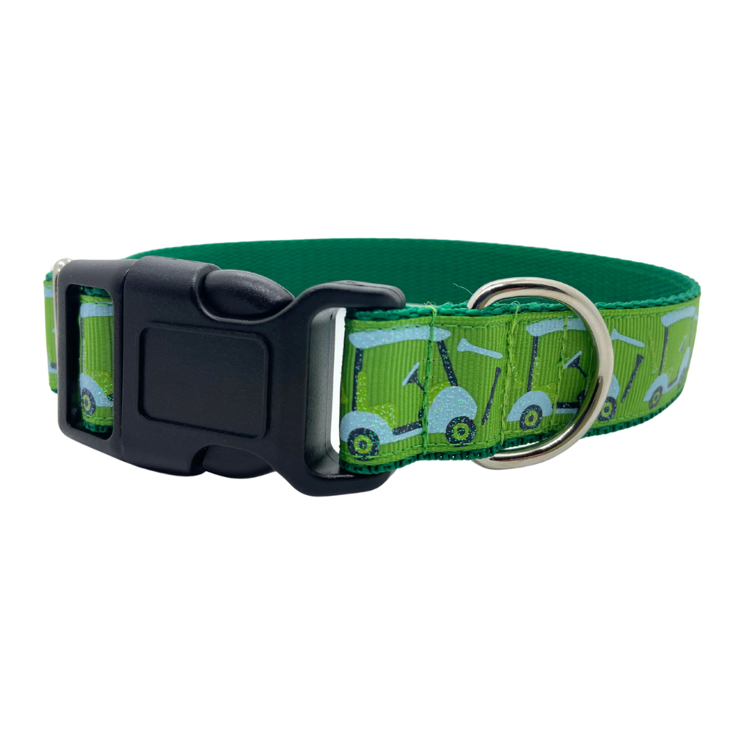 Glittery Golf Cart Dog Collar