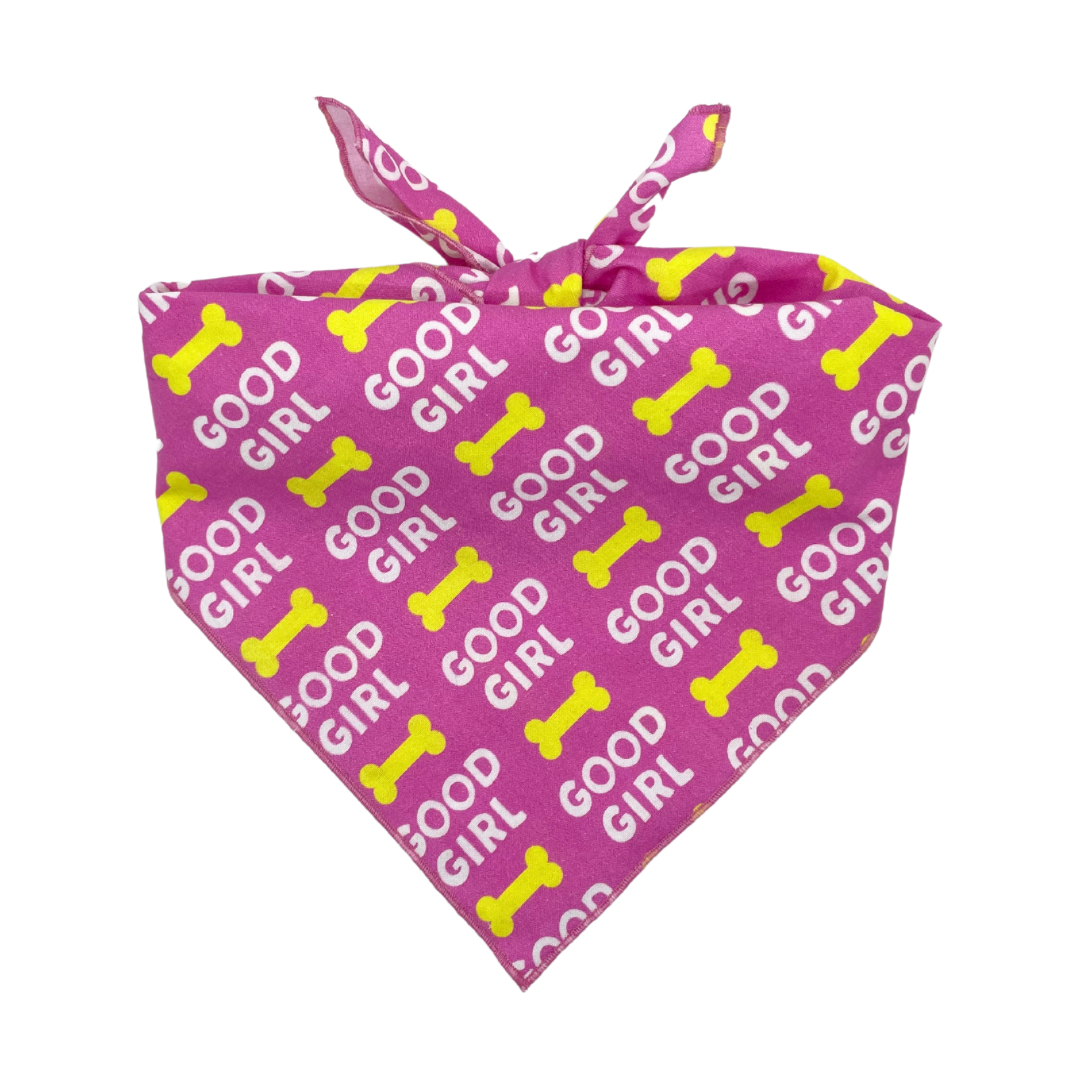 Good Girl Tie On Dog Bandana