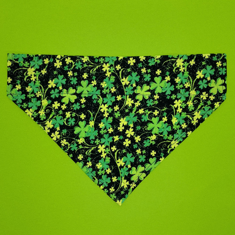 Glittery Shamrocks - Over The Collar Dog Bandana
