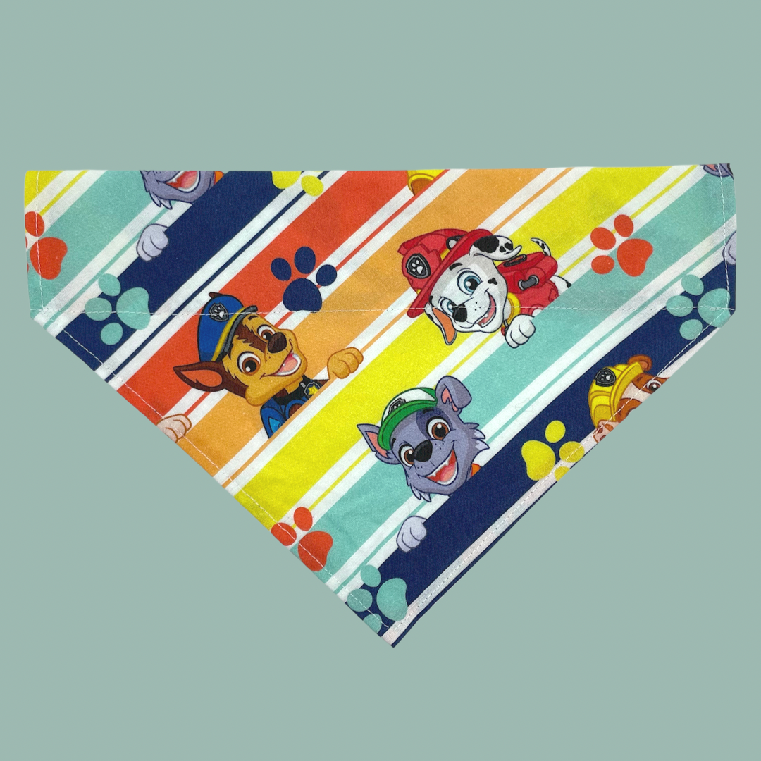 Canadian Cartoon Pups Over The Collar Dog Bandana