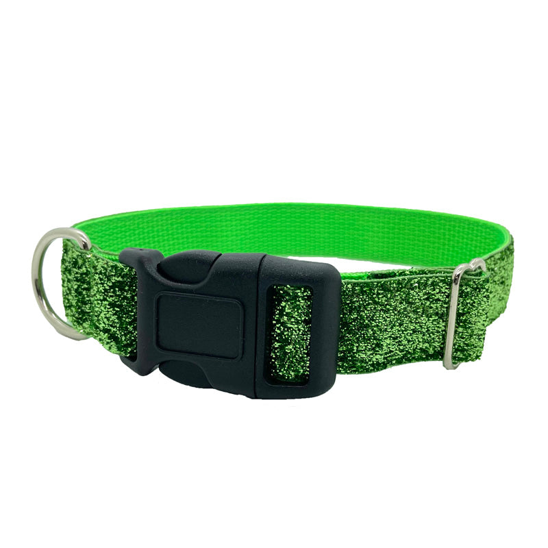 Lime Shimmer Dog Collar