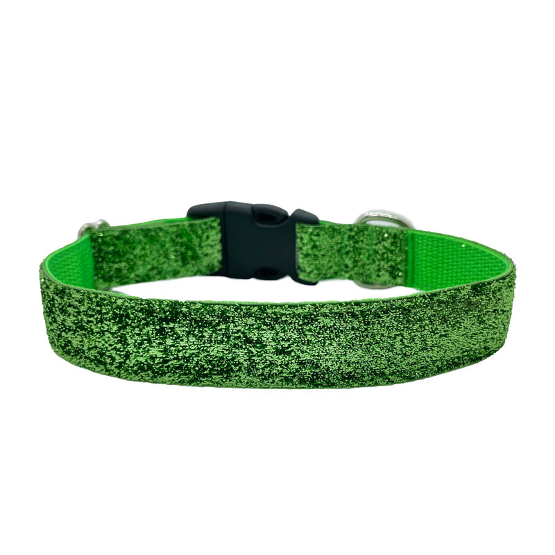 Lime Shimmer Dog Collar