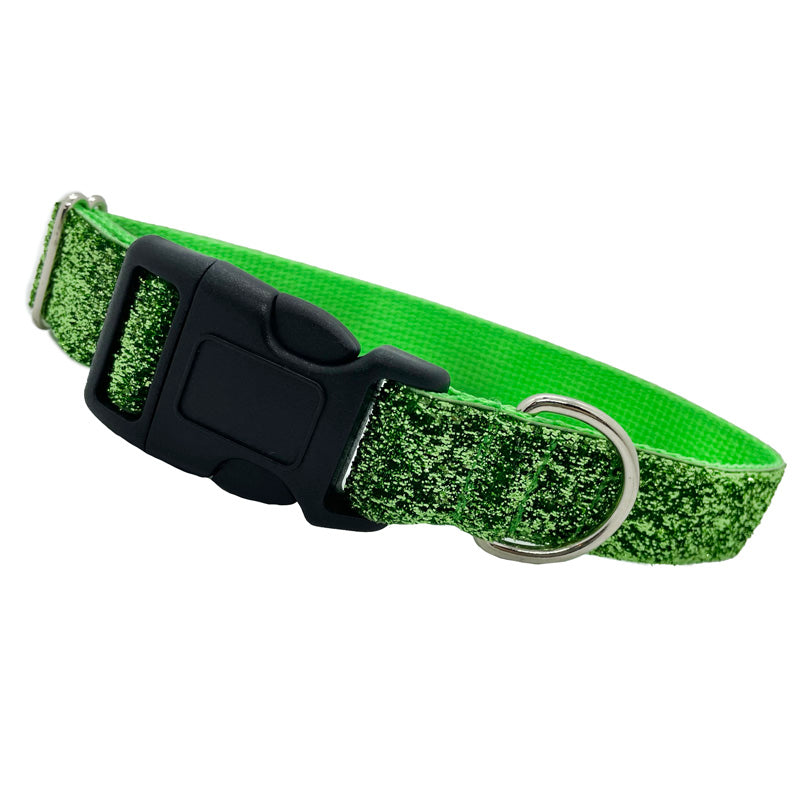 Lime Shimmer Dog Collar