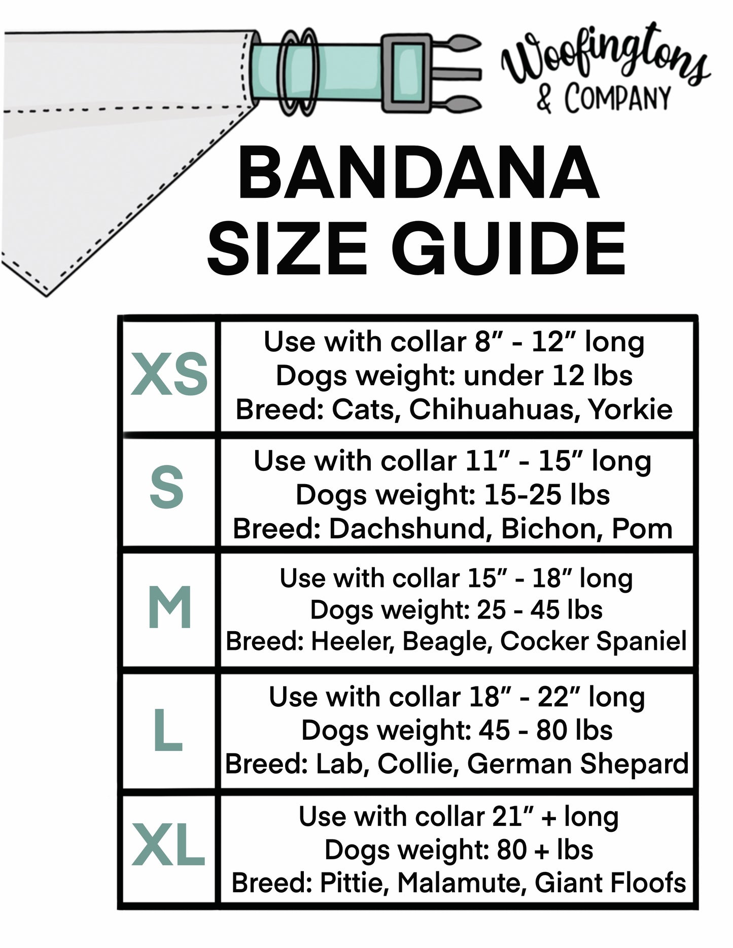 Underland - Over The Collar Dog Bandana