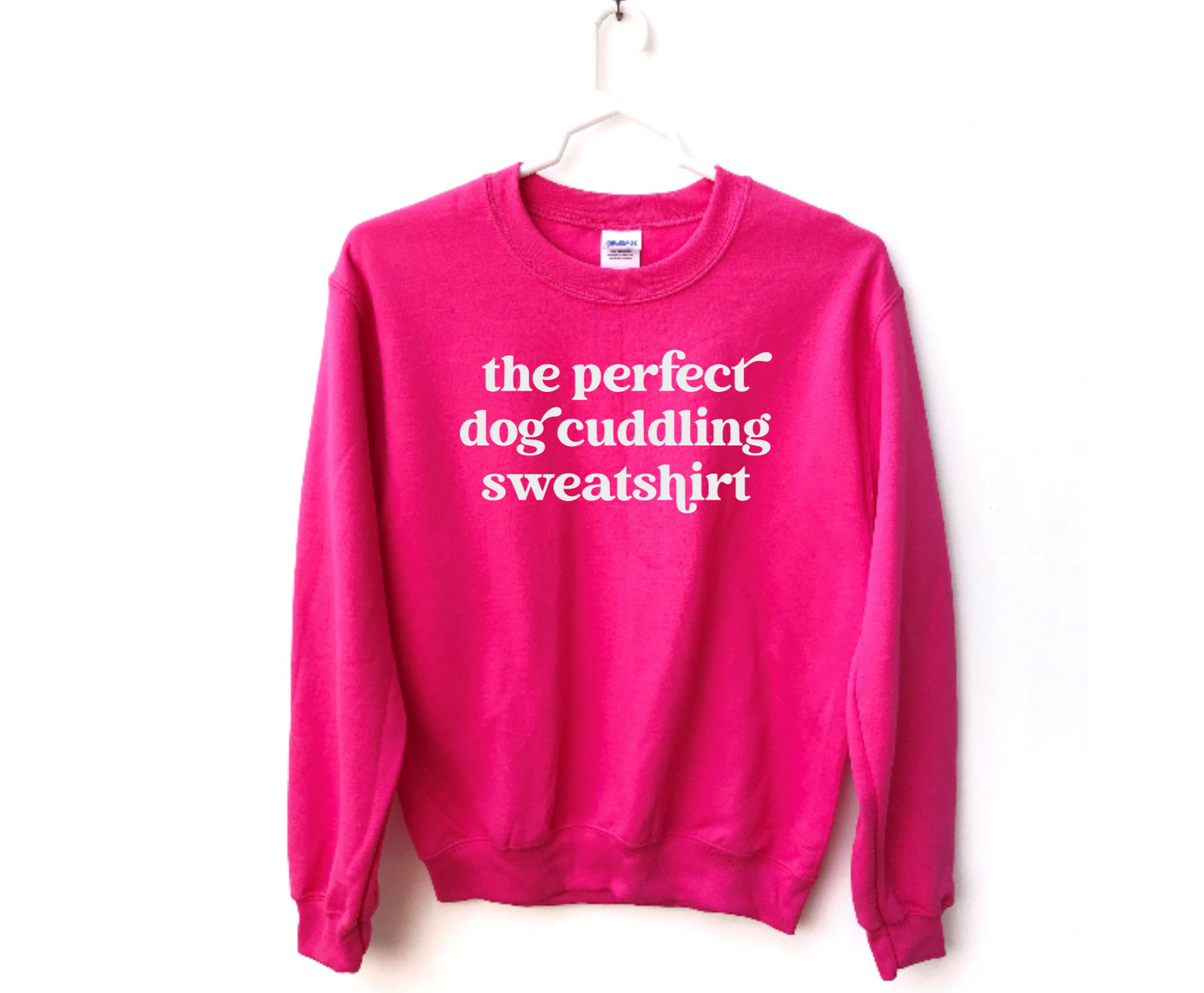 The Perfect Dog Cuddling Sweatshirt - Crew Sweatshirt