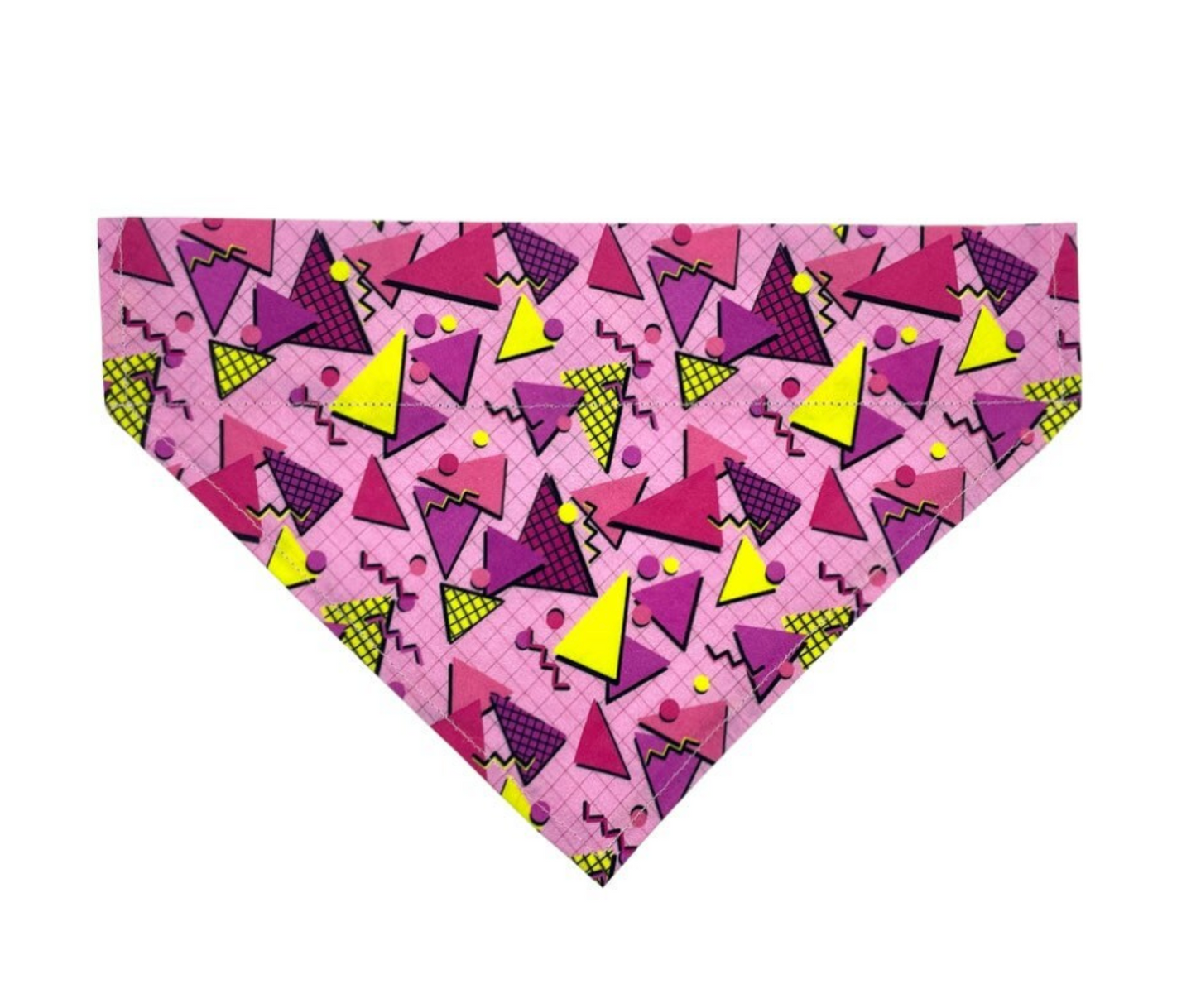 Pink Retro Geometrics - Over The Collar Dog Bandana