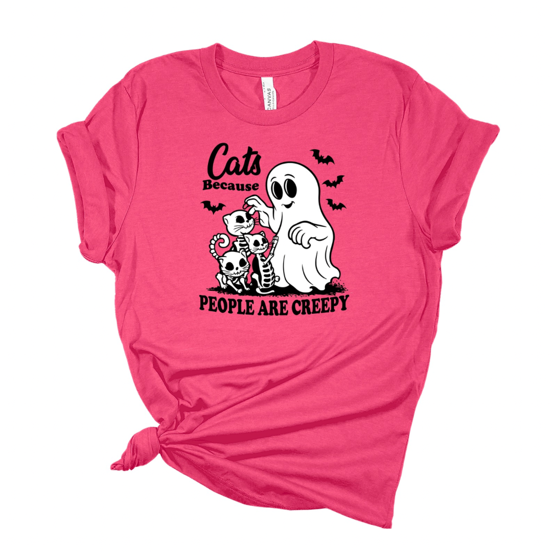 Cats, Because Humans Are Creepy Halloween Tshirt