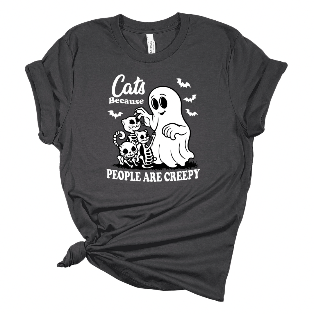Cats, Because Humans Are Creepy Halloween Tshirt