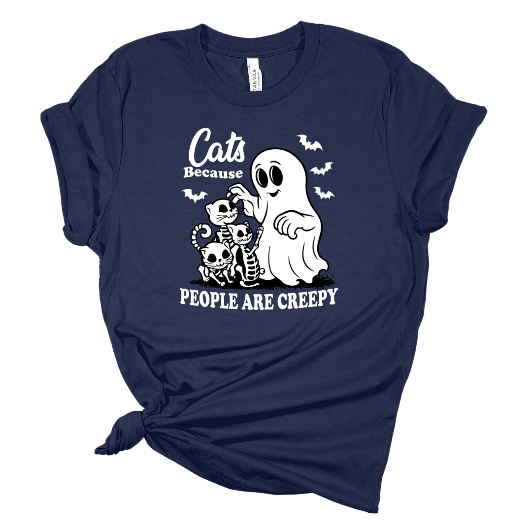 Cats, Because Humans Are Creepy Halloween Tshirt