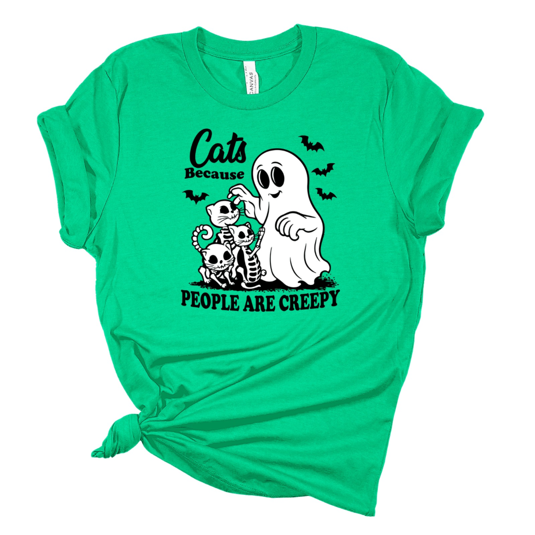 Cats, Because Humans Are Creepy Halloween Tshirt