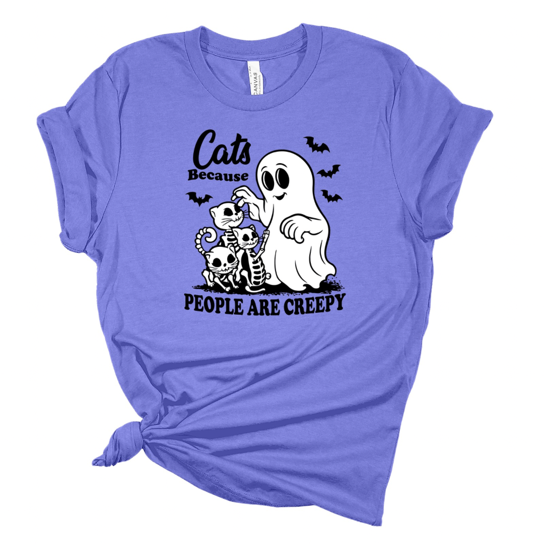 Cats, Because Humans Are Creepy Halloween Tshirt
