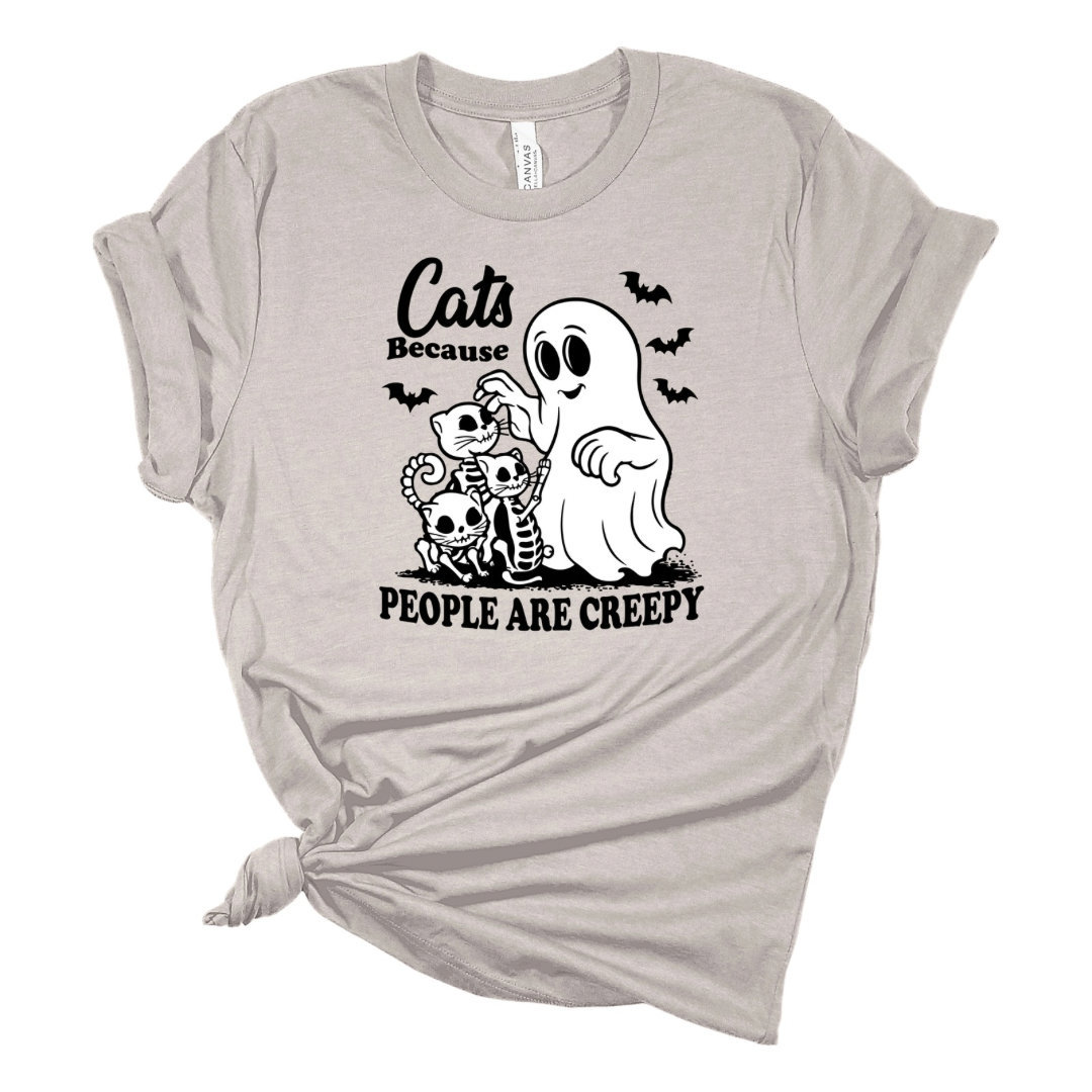 Cats, Because Humans Are Creepy Halloween Tshirt