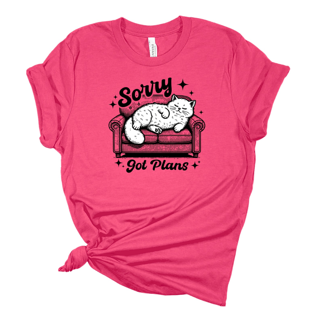 Sorry, Got Plans - Funny Cat T-shirt
