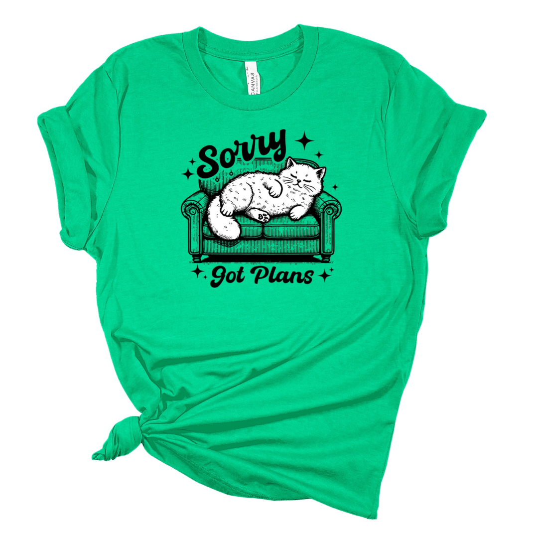 Sorry, Got Plans - Funny Cat T-shirt