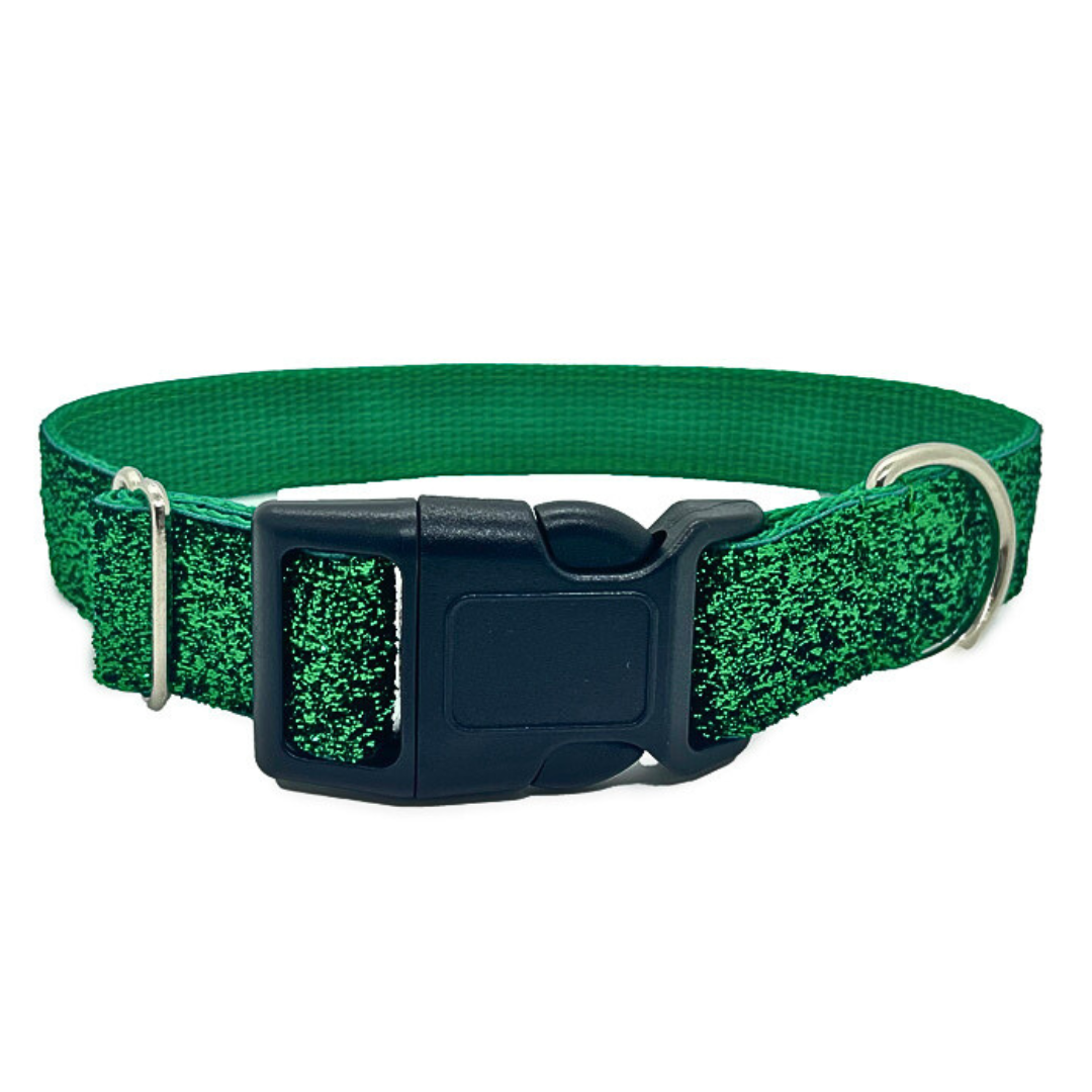 Emerald Green Shimmer Dog Collar