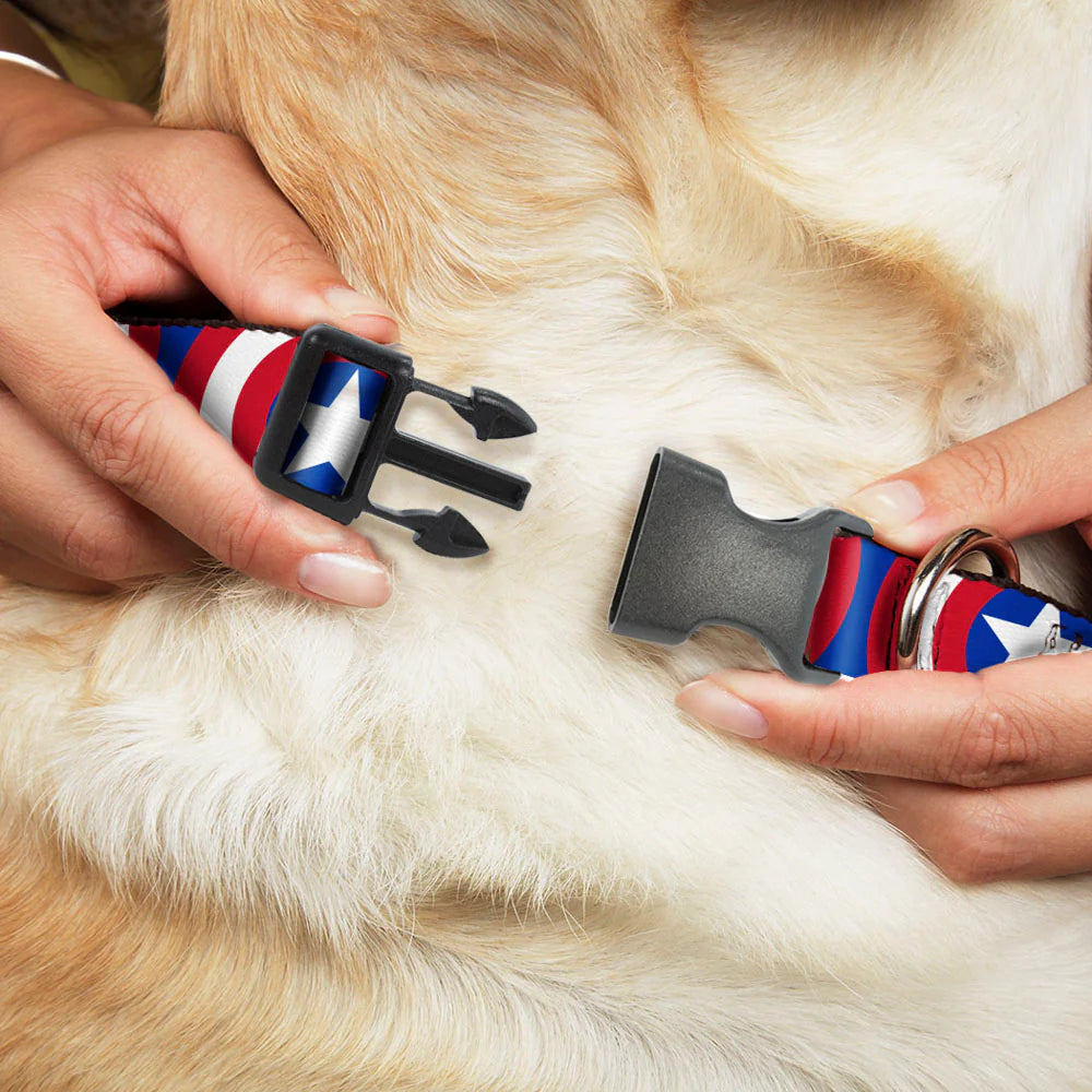 American Superhero Shield - Dog Collar