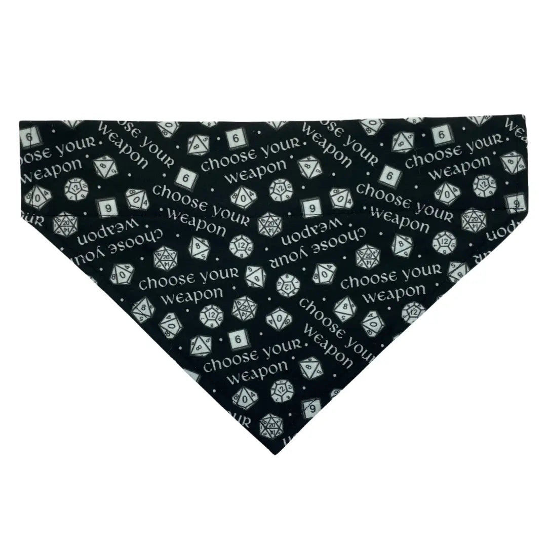 Choose Your Weapon Over The Collar Dog Bandana