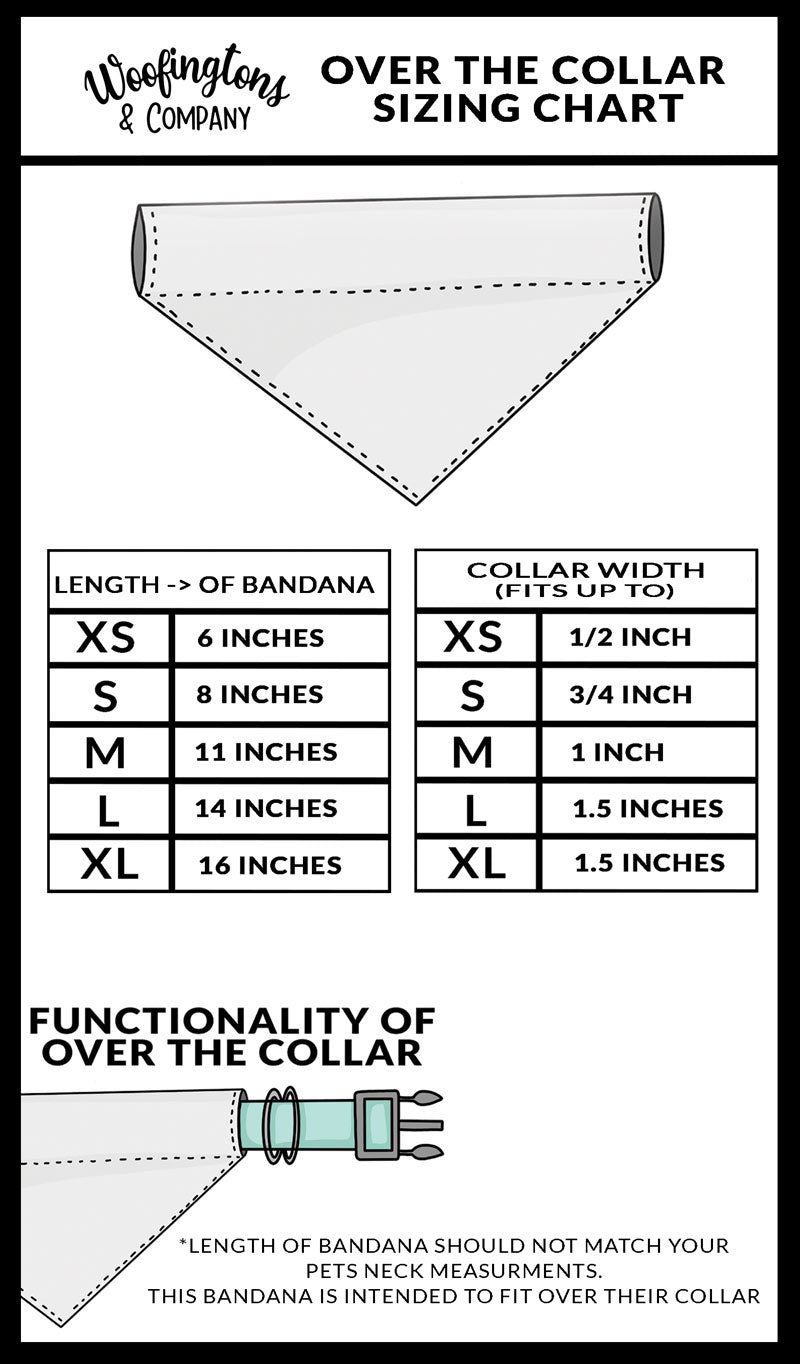 Aw, Shucks Over The Collar Dog Bandana