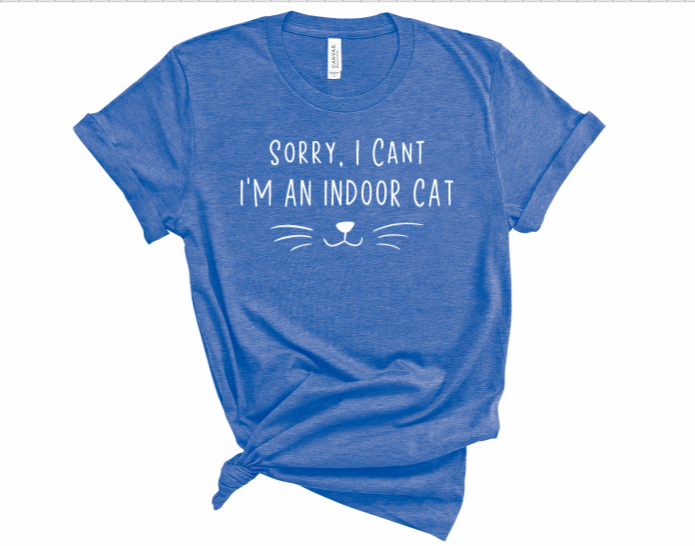 Sorry I Can't, Im An Indoor Cat Tshirt