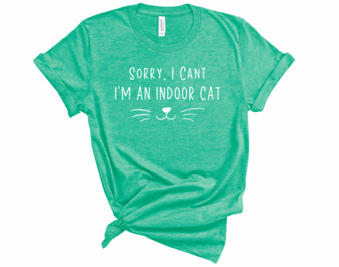 Sorry I Can't, Im An Indoor Cat Tshirt