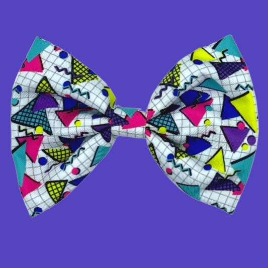 Retro Geometrics Dog Bow Tie