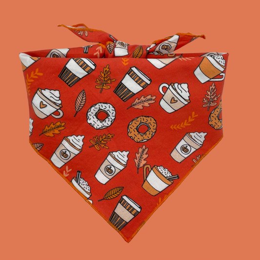 Pumpkin Spice - Tie On Dog Bandana