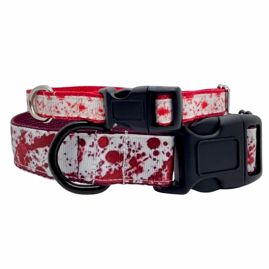 Blood Splatter - Dog Collar - True Crime Serial Killer Halloween