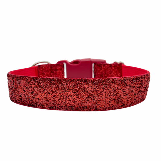 Red Shimmer Dog Collar