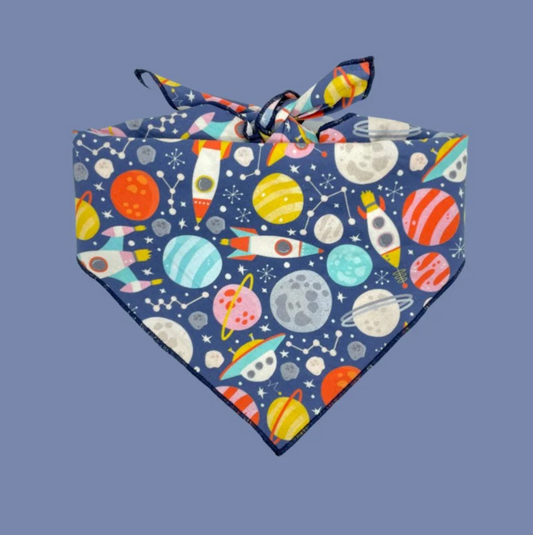 Outer Space Tie On Dog Bandana