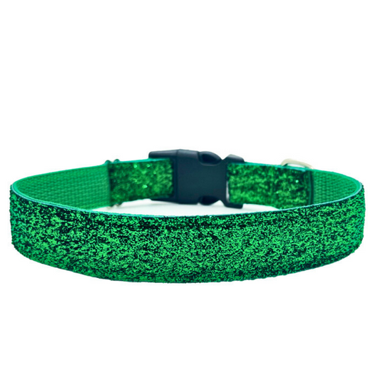 Emerald Green Shimmer Dog Collar
