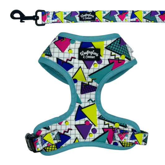 Retro Geometrics Harness & Leash Combo