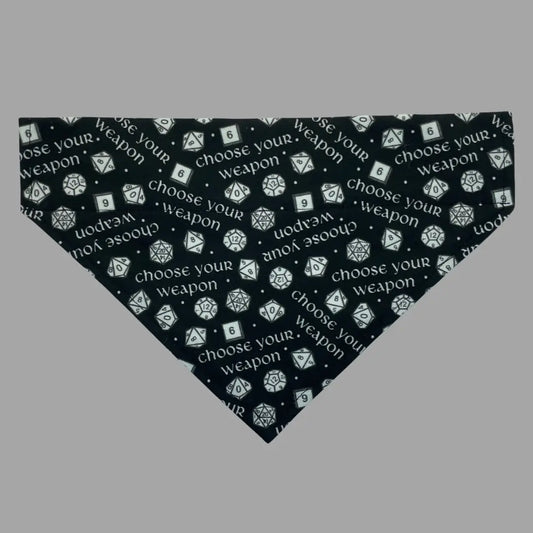 Choose Your Weapon Over The Collar Dog Bandana